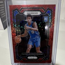 Panini Prizm 2023-24 Red Sparkle Olivier-Maxence Prosper Rookie Mavericks #146