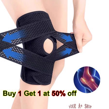 Knee Brace Compression Sleeve Joint Support Open Patella Stabilizer Wrap New