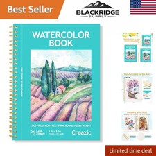 140lb Cold-Pressed Watercolor Paper Pad - 5.5"x8.5" - Ideal for Travel Sketching
