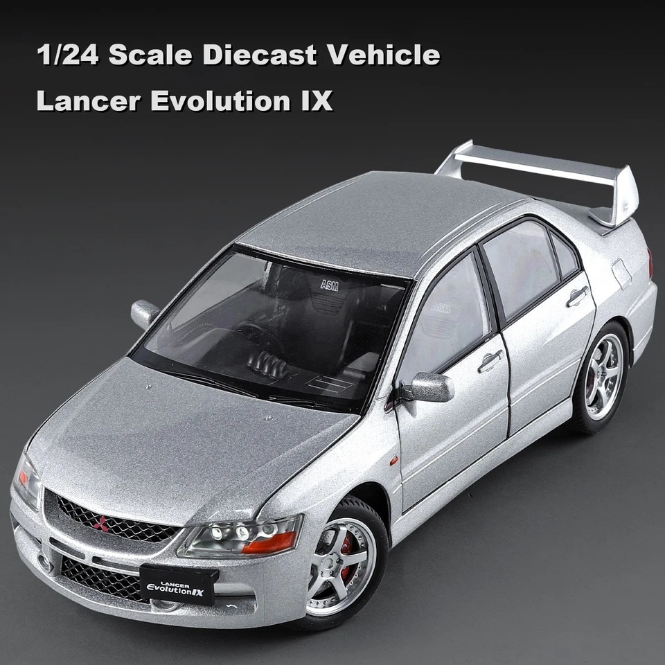 1:24 Diecast Vehicle for Mitsubishi Lancer EVO IX Model Car Toy Sound Light Toy - Image 2 of 4