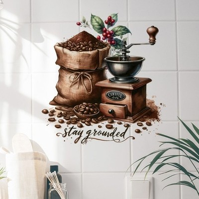 Multipurpose Kitchen Decoration PVC Sticker Coffee Bar Cafes Wall Art Decors