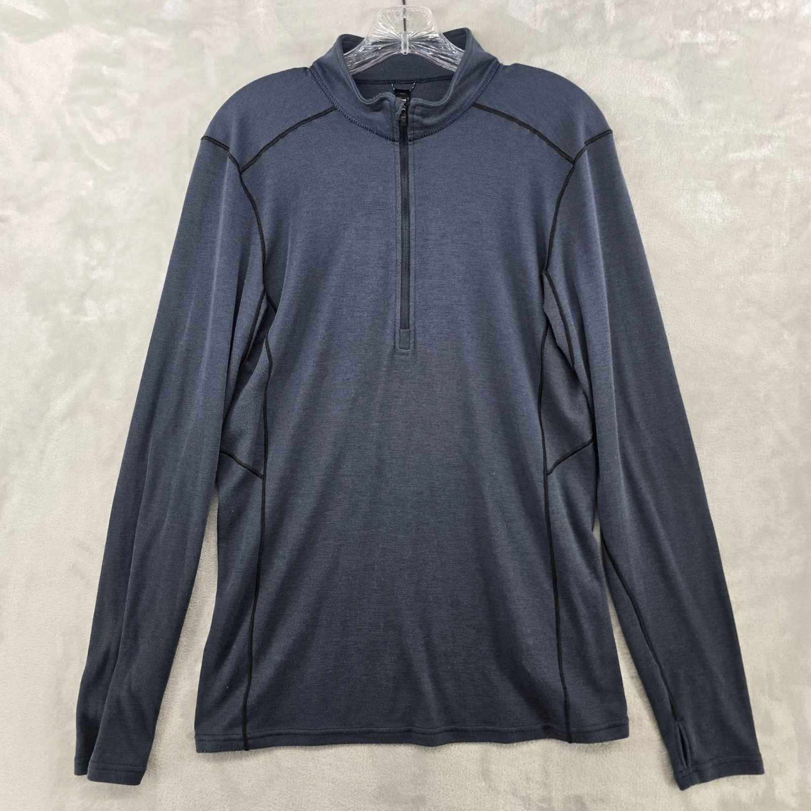 Kuhl Quarter Zip Pullover Baselayer Mens Large Blue Performance Long Sleeve