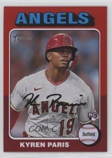 2024 Topps Heritage Red Border Kyren Paris (White Above Card Number) #447 tg7