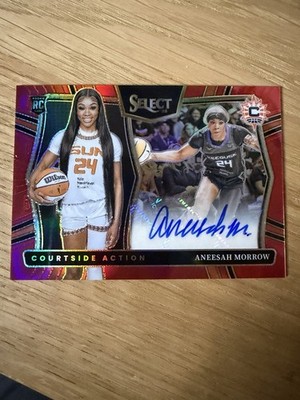 2025 SELECT WNBA ANEESAH MORROW RED AUTOGRAPH / 99 COURTSIDE ACTION #CAS-AM AUTO