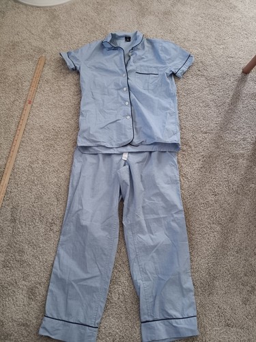 J.Crew Pajama Set Drawstring Pants & Short-Sleeve Top Sz. XS 100% Cotton EUC - Picture 6 of 22