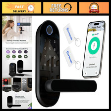 Keyless Entry Fingerprint Smart Lock with Keypad  App Control - Biometric Deadb