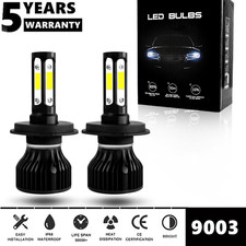 9003 H4 LED Headlight Bulbs Kit 10000W 1000000LM Hi/Lo Beam Super Bright White