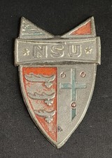 NSU SPORT PRINZ SPIDER BERTONE ROTARY SPORTSCAR VINTAGE BONNET HOOD BADGE EMBLEM