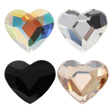 Genuine PRECIOSA 438 18 301 Heart MAXIMA Flat Backs No Hotfix Crystals