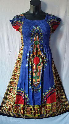placid blue dress White & Blue - African Dashiki Shirt main image 0