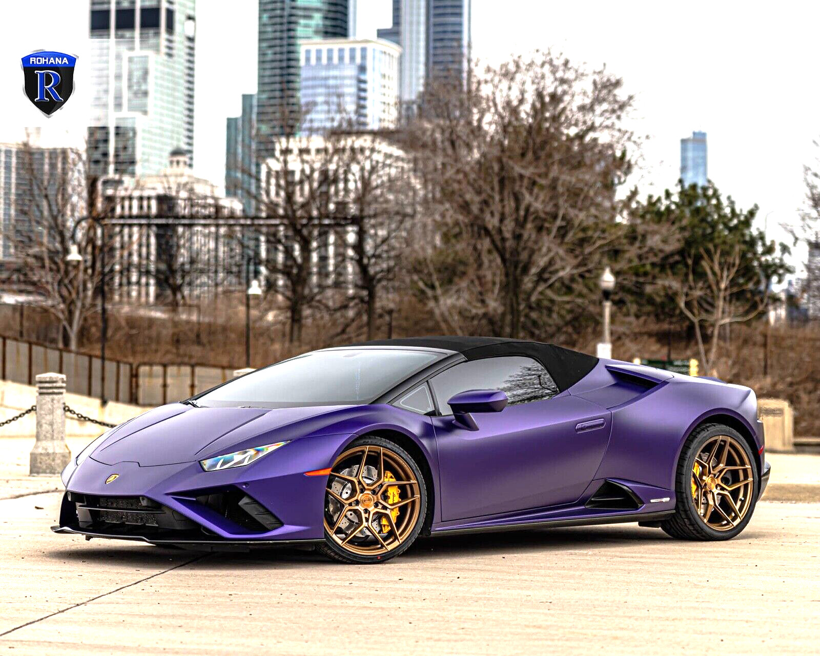 20” ROHANA RFX11 BRUSHED BRONZE CONCAVE WHEELS RIMS FOR LAMBORGHINI HURACAN