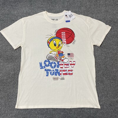WB Looney Tunes X Team USA TWEETY BIRD Basketball OLYMPICS T-Shirt XL NEW