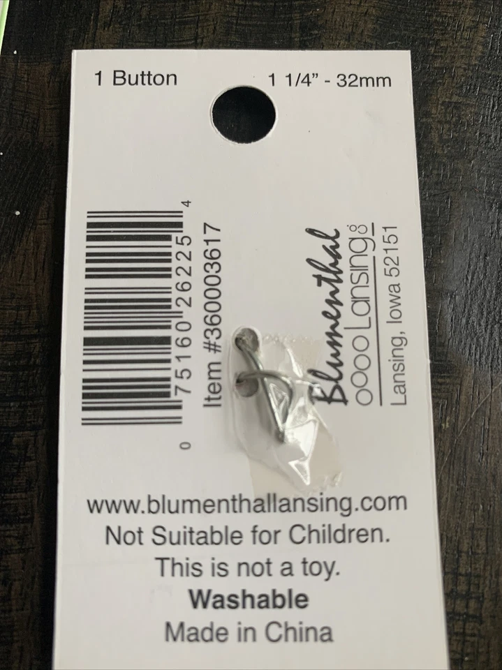 FABRIC COVERED BIG FLOWER BUTTONS SENSATIONS BY BLUMENTHAL, VTG 60'S LOOK 1 1/4” - Image 3 of 4