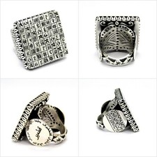 Handmade 3 Strong Islamic Talisman Silver Ring