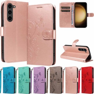 For Samsung S23 Ultra S22 S21 S20 S10 S9 S8 Plus Flip Wallet Leather Case Cover