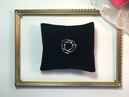 Vintage VD Van Dell Sterling Triple Ring Pin klein 1 Zoll N11 - Bild 1 von 2