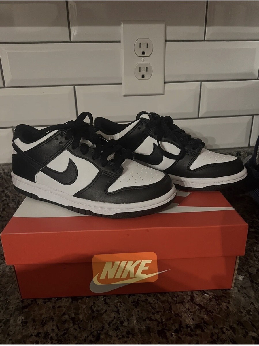 Size 4 - Nike Dunk Low Black White | eBay