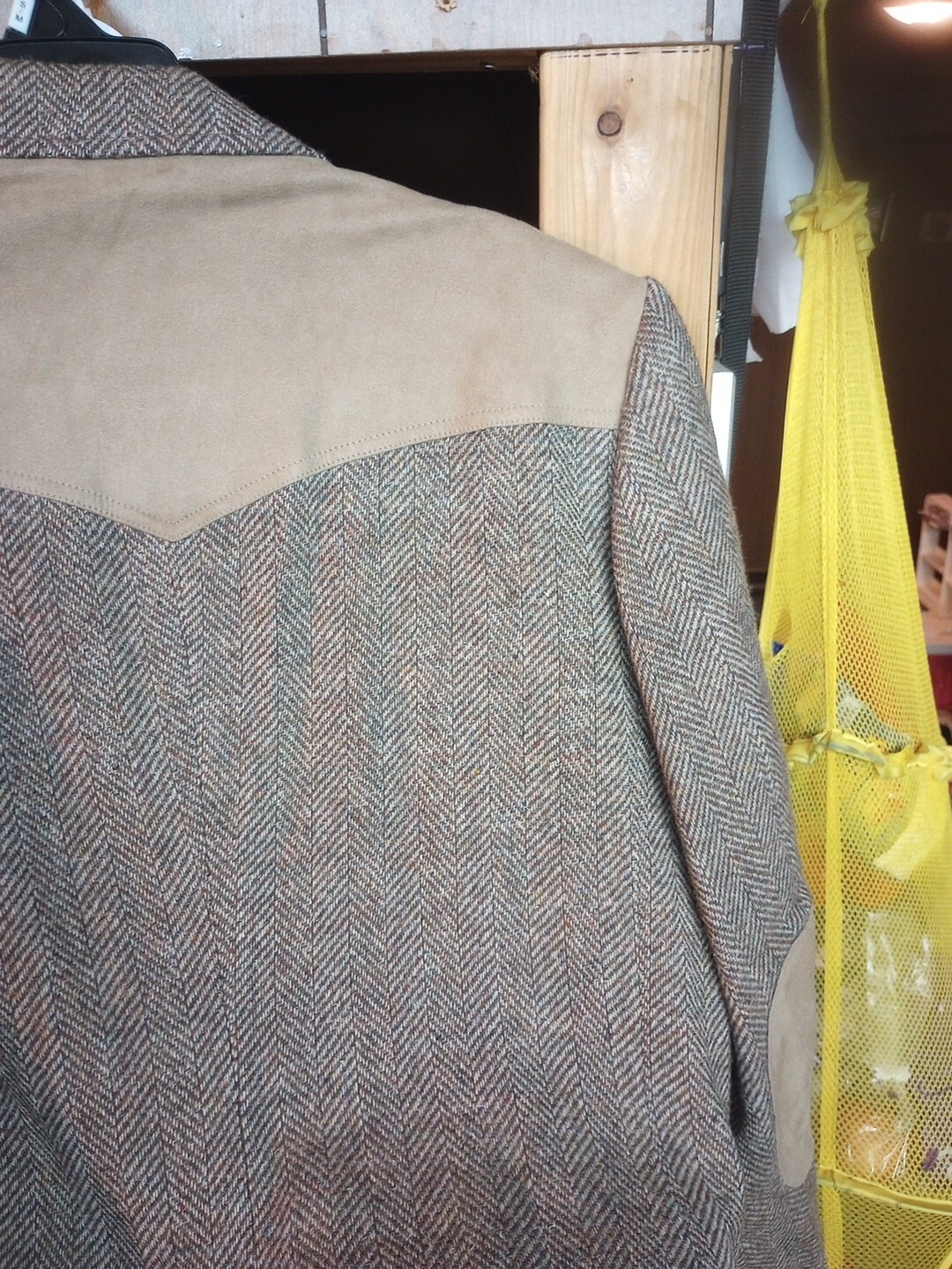 PENDLETON WESTERN BROWN TWEED WOOL & LEATHER BLAZ… - image 13