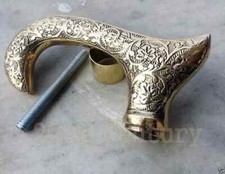 Antique Victorian Design Brass Handle For Wooden Walking Stick Vintage Cane Gift