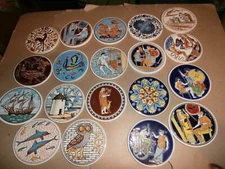19 Ceramik Smaltotechniki Greece Niarchos Hellas Roman Round Tiles Coasters