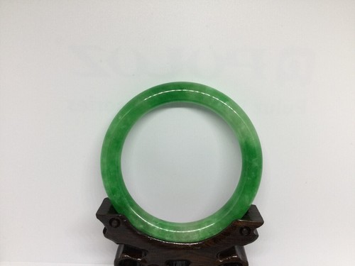Burma Natural Icy Green Jadeite Jade Bangle Bracelet Grade A inner 60mm - Picture 2 of 10