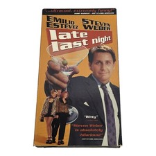 Late Last Night VHS Tape Emilio Estevez & Steven Weber  Video Vintage Movie