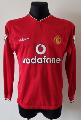 新品未使用 2000-02Umbro マンチェスターユナイテッド Umbro Manchester United 2000/2002 Beckham #7 Vintage Jersey Size L