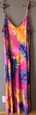 NWT White Birch Vibrant Colors Sleeveless Maxi Dress Effortless Style SZ  XL