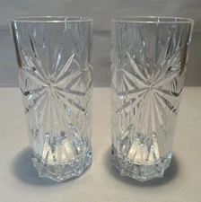 2 ROYAL CRYSTAL ROCK RCR Italy OASIS HIGHBALL GLASSES 10 OZ EXCELLENT 5 3/4"