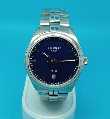 Tissot Blue Dial PR100 Quartz Date T101410A MENS 39MM | eBay