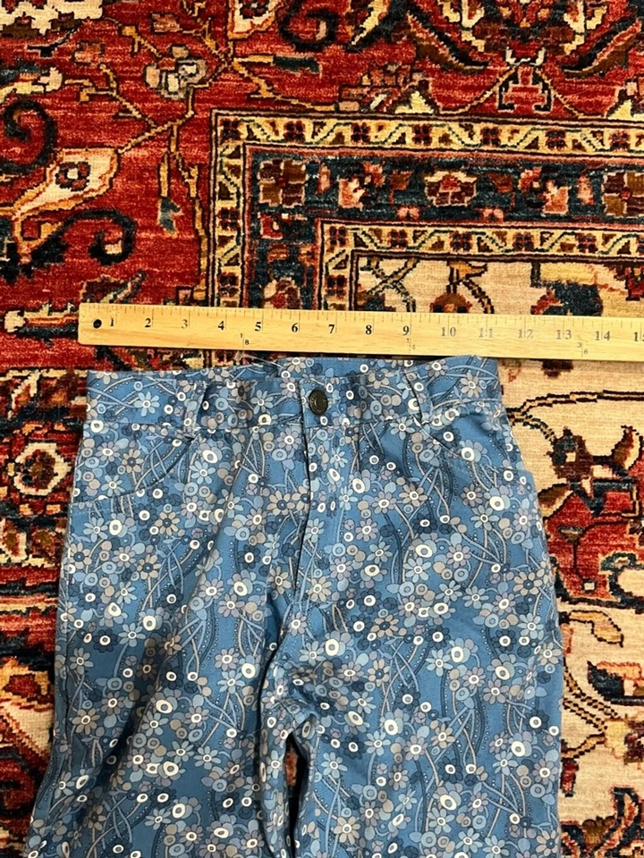 Papo d'anjo Little Girl Floral Wide Leg Button Pants Size 12 Years - Image 3 of 4