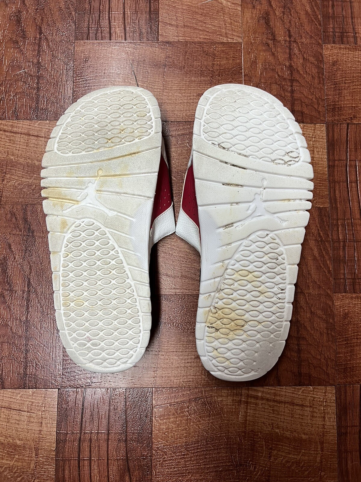 Rare Nike Air Jordan Hydro 5 Slides Black and Red Size 11 Flip Flops NBA image 3