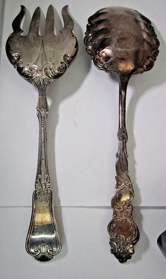 VTG VINTAGE SILVER PLATED 6 LARGE SERVING PIECES eBay