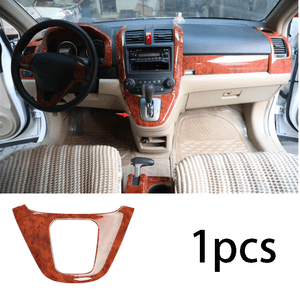 Fit For Honda CR-V 07-11 Central Console Gear Shift Panel Trim Black Wood Grain