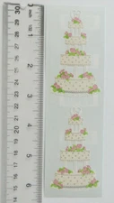 Mrs Grossman WEDDING CAKE - 1 Strip of Vintage 2003 Paper Whispers Sticker