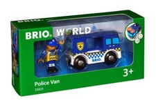 BRIO WORLD Light  Sound Police Truck 33825 ABS Blue Battery Powered Build Toy