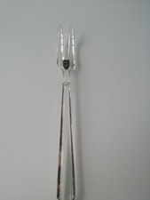 alt große Gabel Glas Salatgabel Vorlegegabel Art Deco Stil Sudetendeutsch 24,5cm