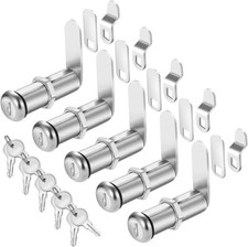 Cylinnda Cabinet Lock with Keys, 2" Extra-Long Cam Locks keyed Alike, 5 Pack