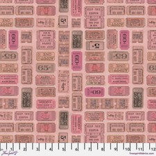 Tim Holtz Palette Palette Pink Tickets Sold by The 1/2 Yard