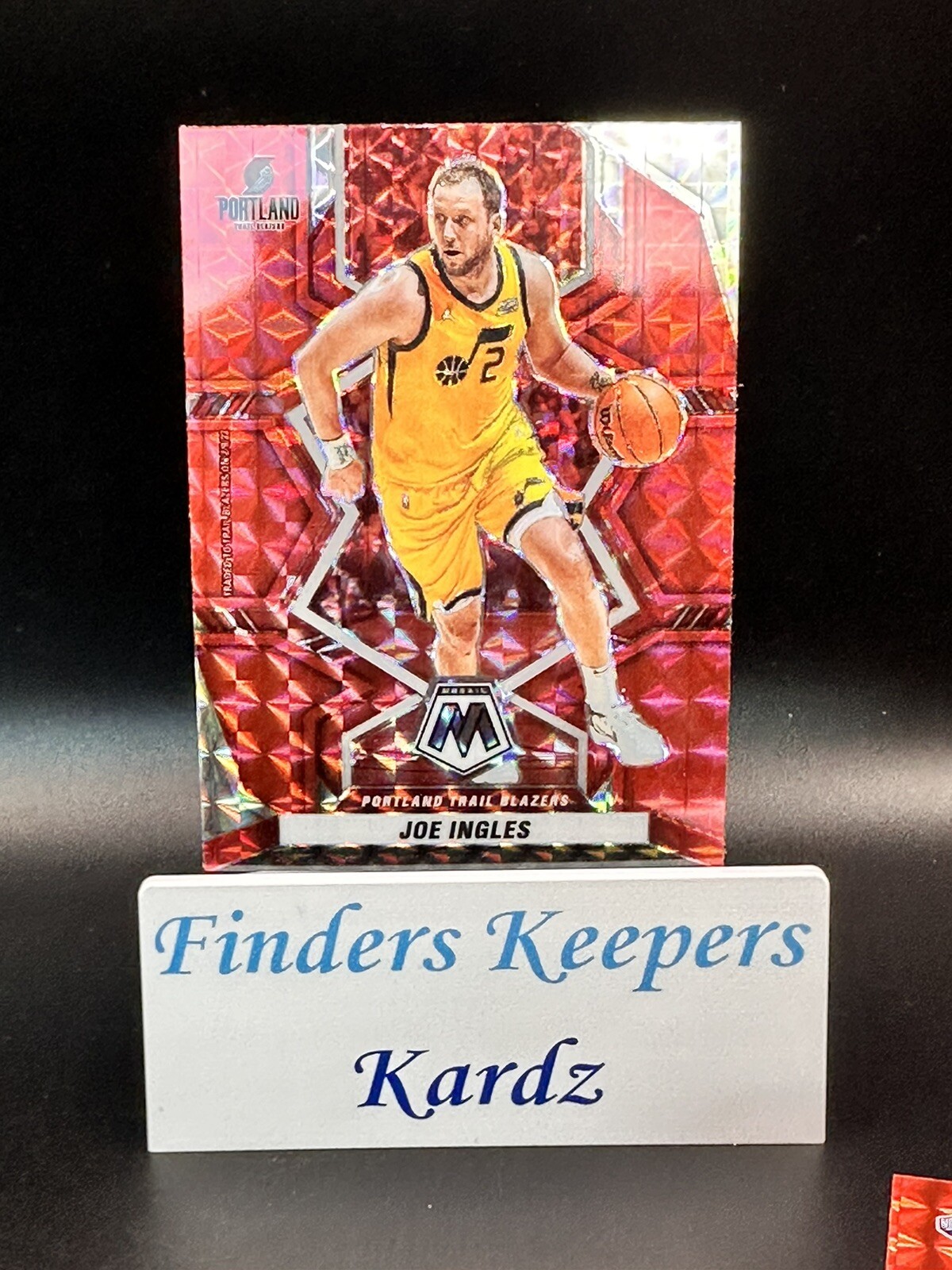 2021-22 JOE INGLES RED MOSAIC PRIZM BASKETBALL #136 -TRAIL BLAZERS