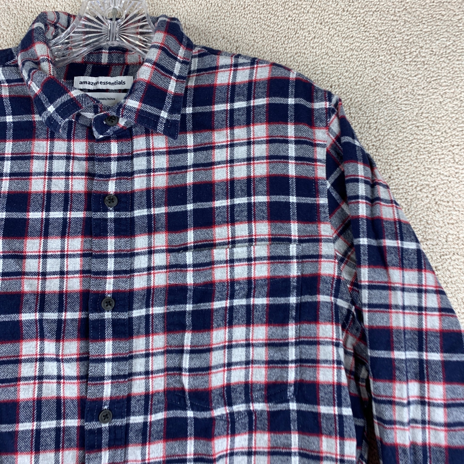 Amazon Essentials Slim Flannel Button Up Shirt Me… - image 2