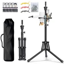 WIG STAND Tripod with Tray for Styling Mannequin Head Pivot Point 55" 