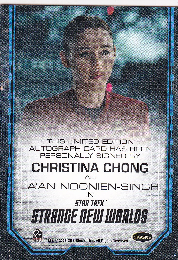Star Trek Strange New Worlds Autograph Card Christina Chong as La