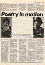 Linton Kwesi Johnson John Cooper Clarke Poetry In Motion MM9 Interview 1979