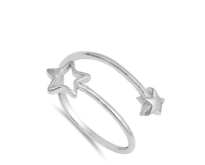 Sterling Silver Shooting Star Open Band Ring - .925 Silver, Sizes 4 To 10, Wholesale Style - View #2