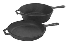 Skillet/Griddle, With Lid, Seasoned Cast Iron, 10-1/4-In.