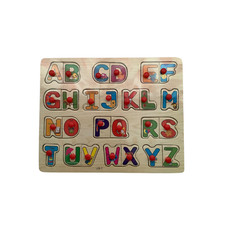 Wooden Alphabet Puzzle, 26 Pcs, Easy Clutch, Educational Tools, Free Shipping