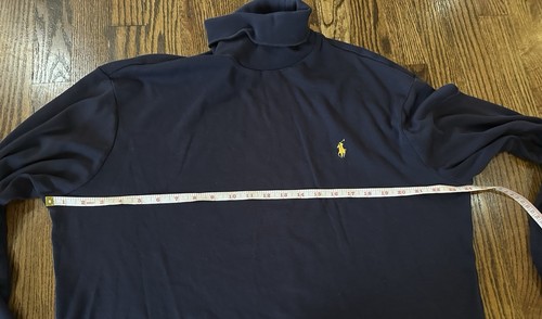 Polo Ralph Lauren uomo 100% cotone blu navy girocollo polo emblema taglia large usata in ottime condizioni - Foto 4 di 8