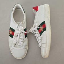 100 Authentic Gucci Classic Bee Logo Kids Sneakers Size 35/ 3.5 US