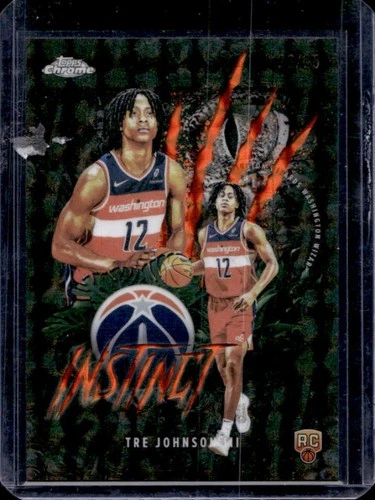2025 Topps Chrome Tre Johnson III Refractors Orange Geometric (RAW)